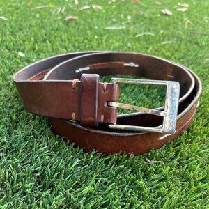 Trafalgar Brown Leather Western Belt
